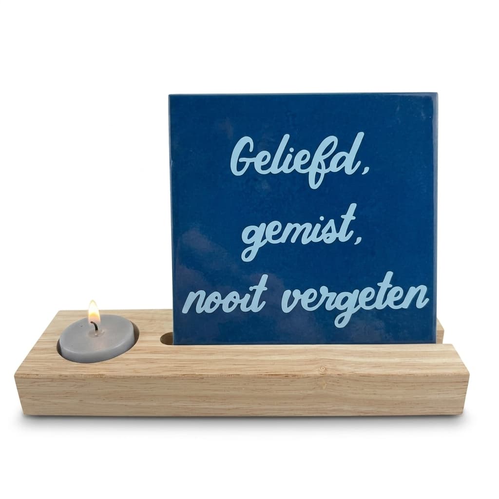 Tegeltje - Geliefd gemist nooit vergeten