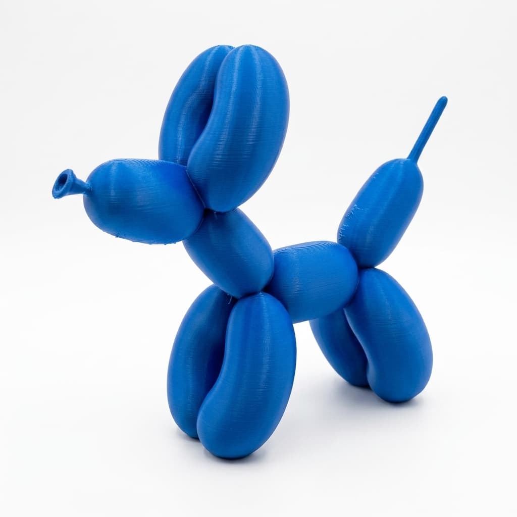 Ballonhondje Medium Blauw satin