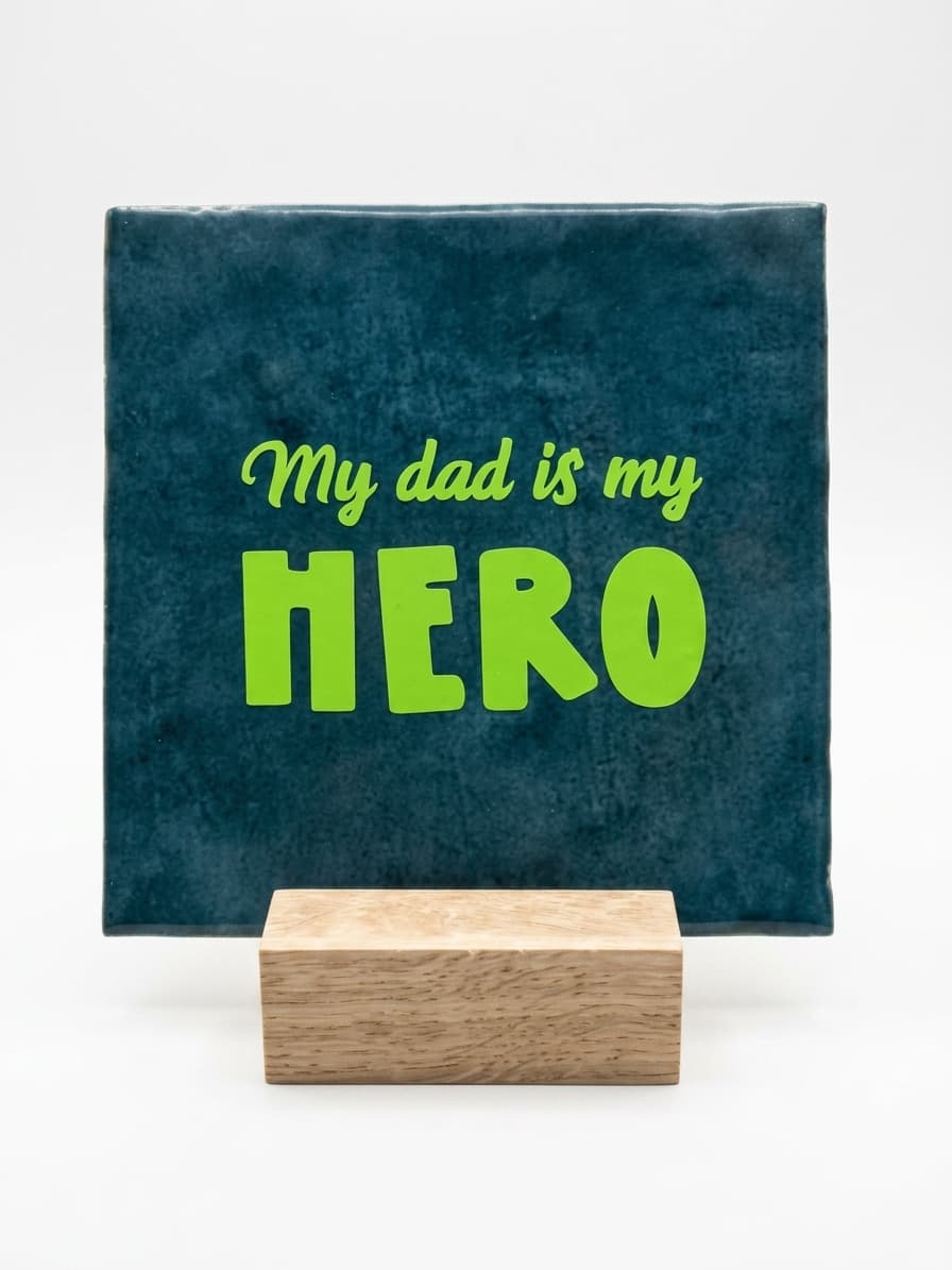 Tegeltje - My dad is a Hero