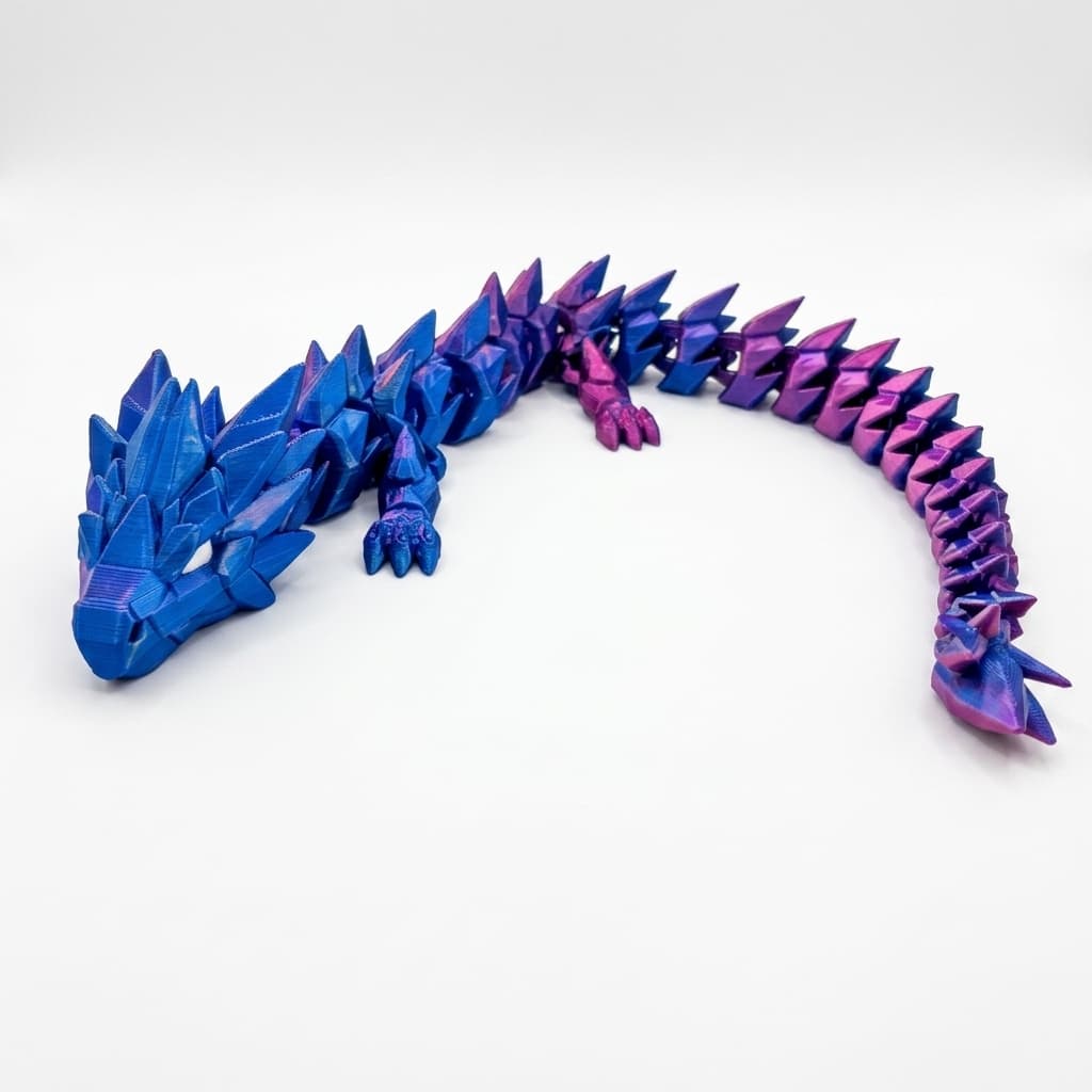 Felxidraak - Steendraak medium Satin blauw rood