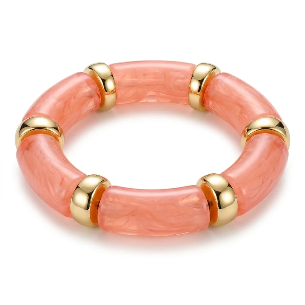 Armband - pink and gold