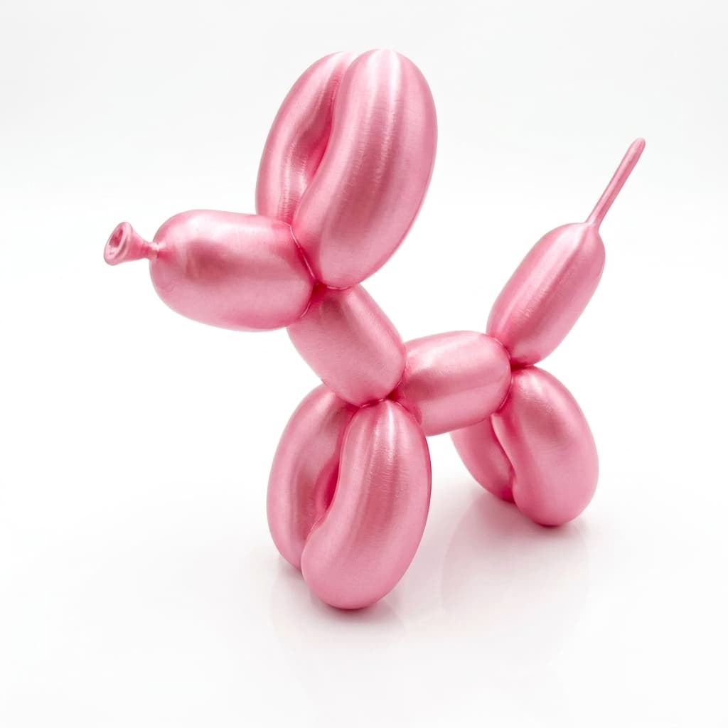 Ballonhondje Medium Roos satin