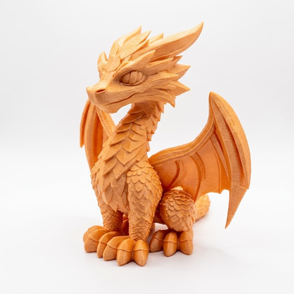 Beeldje babydraak goud