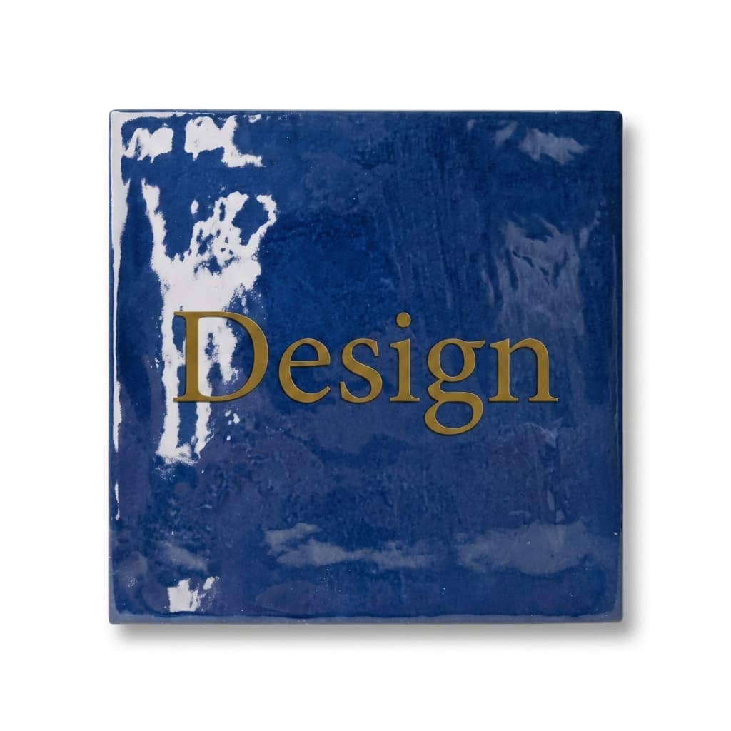 Tegeltje - Donkerblauw - Personaliseerbaar