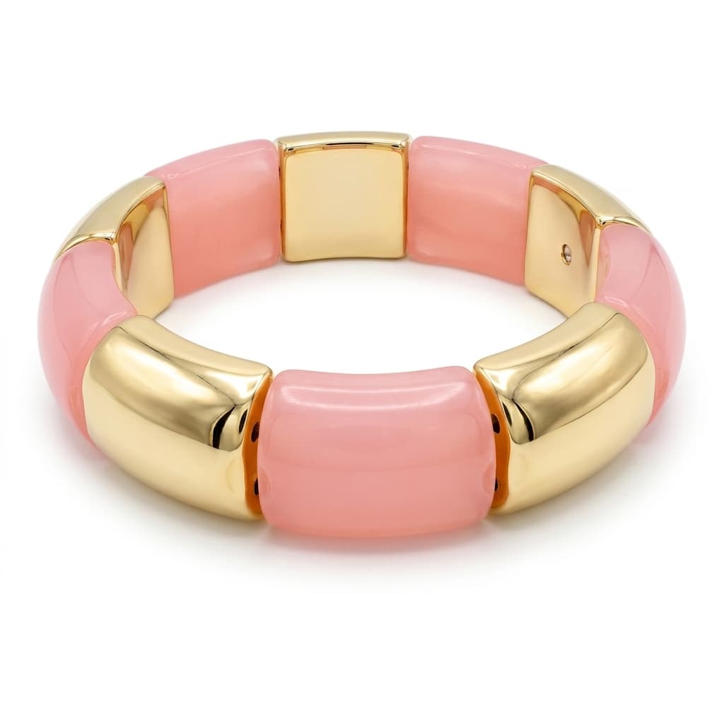 Armband - soft pink and gold