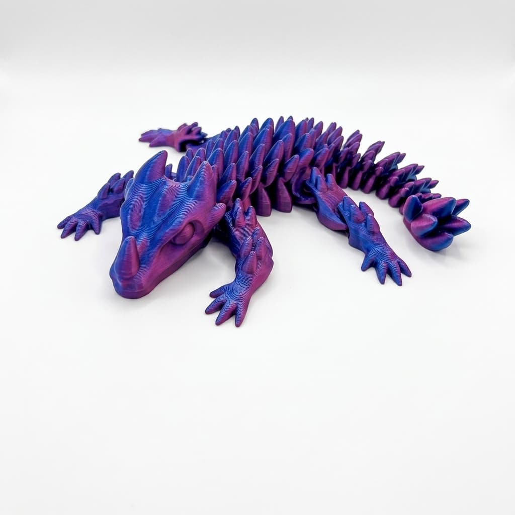 Felxidino - stekeldino medium Satin blauw rood