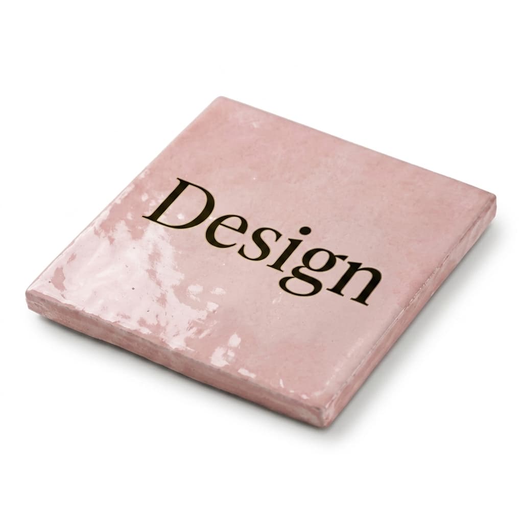 Tegeltje - Pastelroze - Personaliseerbaar